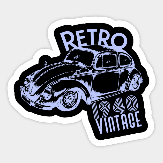 Retro car Sticker by Sloop